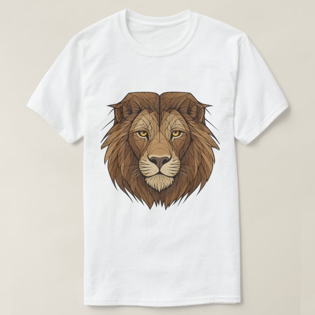 Geometrical Lion  T-Shirt (Design Front)