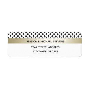 Geometrical luxury dots modern gold /white wedding