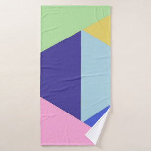 geometrical multicolor art bath towel