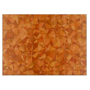 Geometrical Orange Shapes Cutting Board