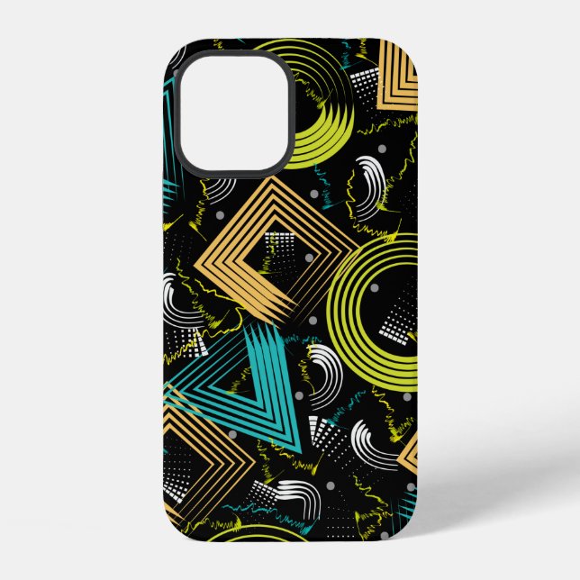 Geometrical Patternbackground,retro,90s,abstract,a iPhone Case (Back)