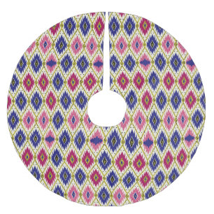 Geometrical Patterns: Traditional Textile Illustra Brushed Polyester Tree Skirt