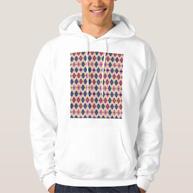 Geometrical Patterns: Traditional Textile Illustra Hoodie (Front)