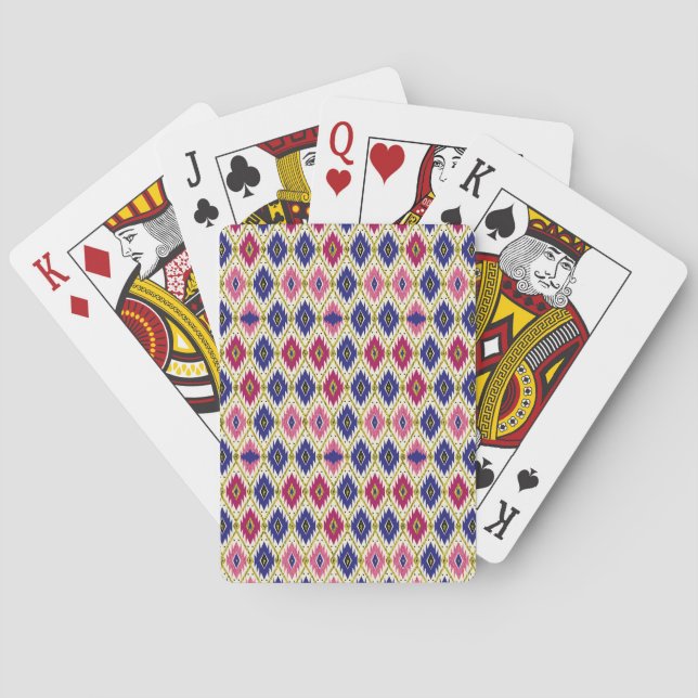 Geometrical Patterns: Traditional Textile Illustra Playing Cards (Back)