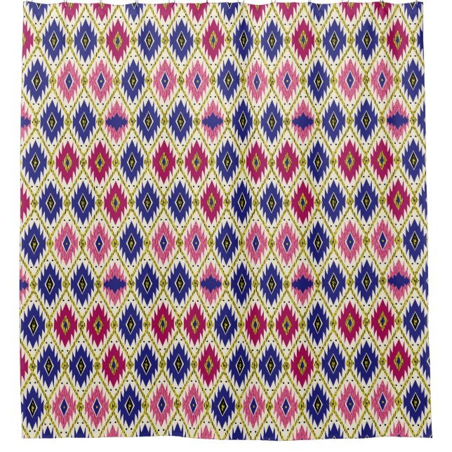Geometrical Patterns: Traditional Textile Illustra Shower Curtain (Front)