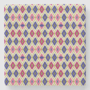 Geometrical Patterns: Traditional Textile Illustra Stone Coaster