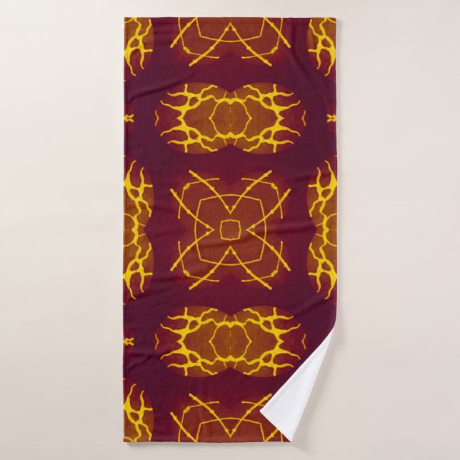 Geometrical Seamless Print Retro design. Geometric Bath Towel (Bath Towel)