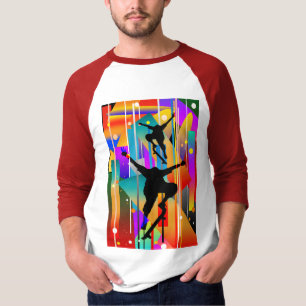 Geometrical Shape Abstract Skateboarding T-Shirt