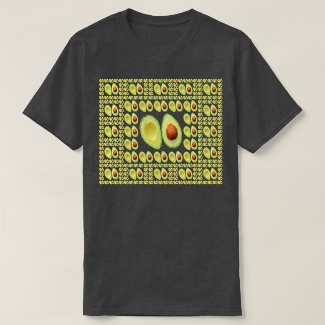 Geometrical shape patterns of avocados and its pit T-Shirt (Design Front)
