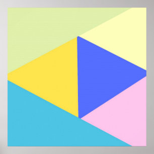 geometrical shapes art poster