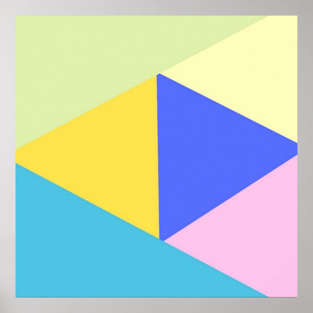 geometrical shapes art poster (Front)