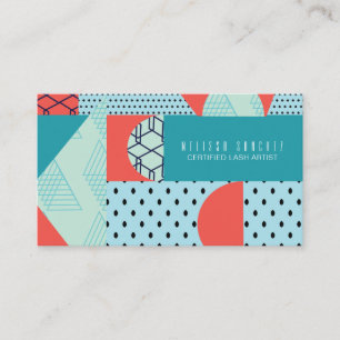 Geometrical Shapes Circular Dots Gradients Mix Business Card