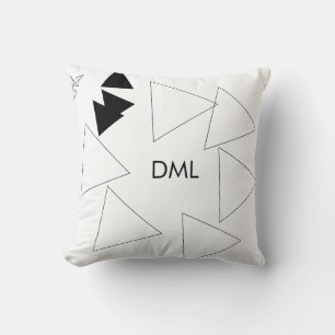 Geometrical Shapes Scandi Pattern Throw Pillow