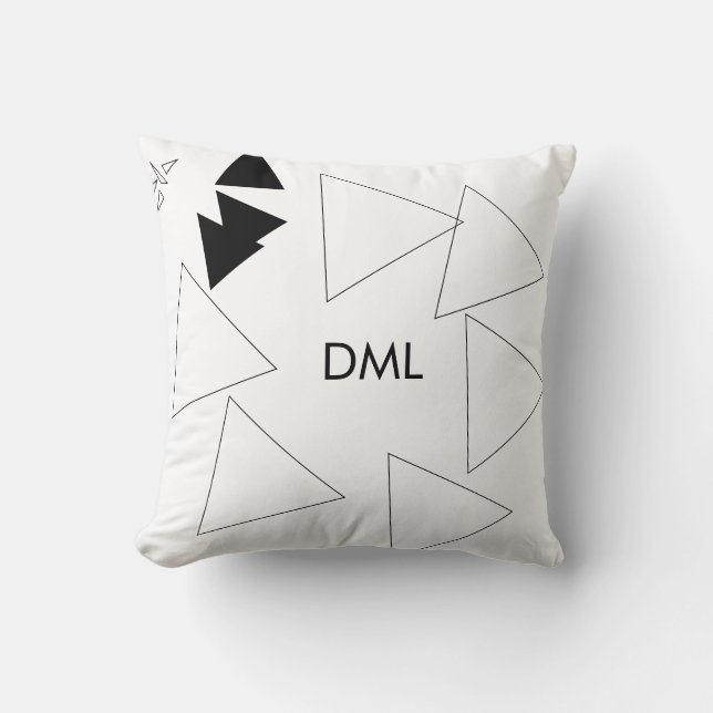Geometrical Shapes Scandi Pattern Throw Pillow (Front)