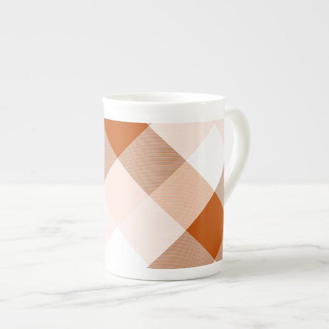 Geometrical Square Abstraction 16 Bone China Mug (Front Right)