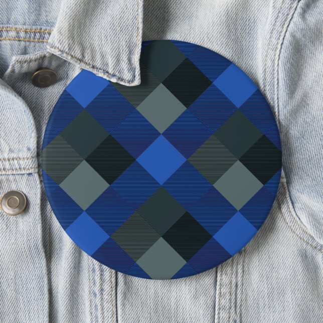 Geometrical Square Abstraction 21 6 Cm Round Badge (In Situ)