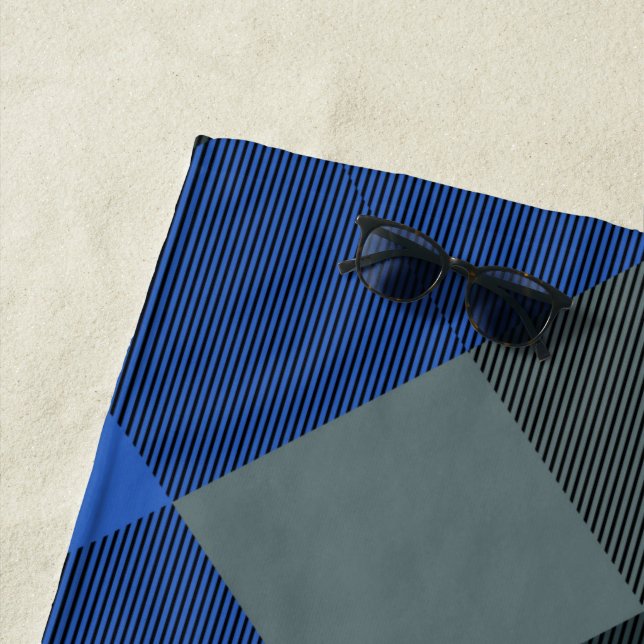 Geometrical Square Abstraction 21 Beach Towel (In Situ)