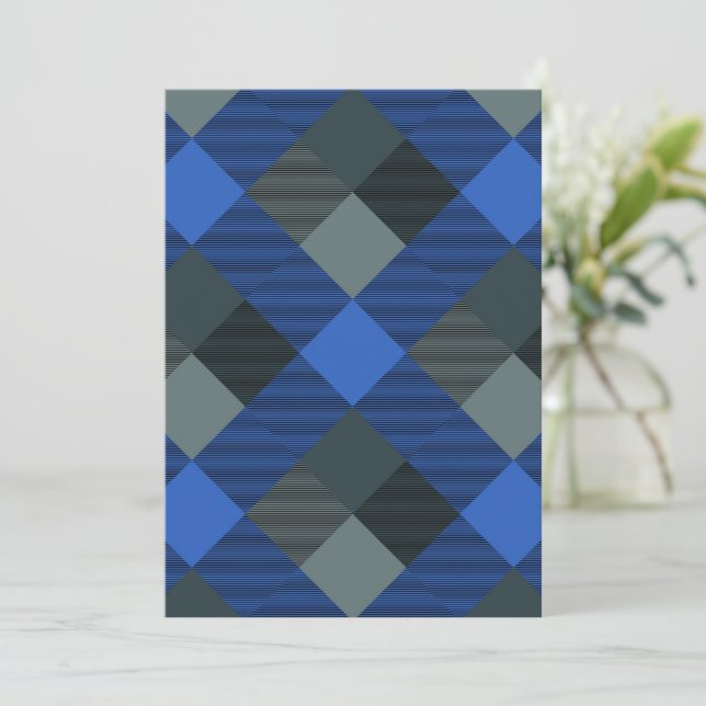 Geometrical Square Abstraction 21 Card (Standing Front)