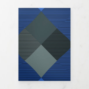 Geometrical Square Abstraction 21 Tri-Fold Holiday Card