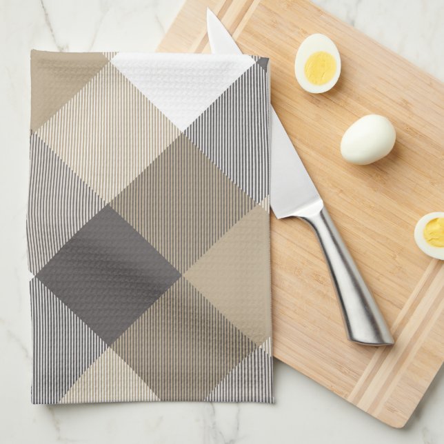 Geometrical Square Abstraction 2 Tea Towel (Quarter Fold)