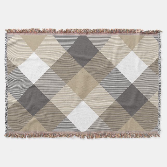Geometrical Square Abstraction 2 Throw Blanket (Front)