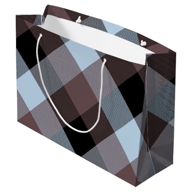 Geometrical Square Abstraction 8 Large Gift Bag (Back Angled)