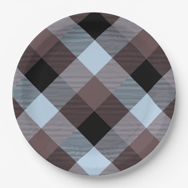 Geometrical Square Abstraction 8 Paper Plate (Front)