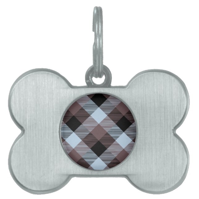 Geometrical Square Abstraction 8 Pet ID Tag (Front)