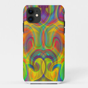 GEOMETRICAL SWIRL COLORFUL ART ABSTRACT iPhone 11 CASE