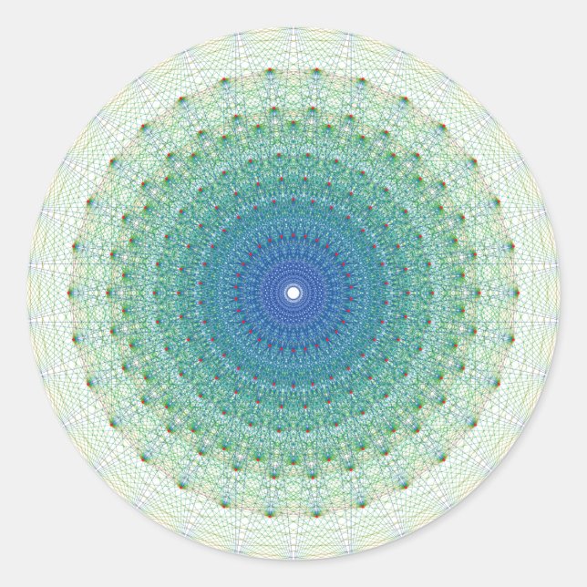 Geometrical Uniform Polytope in E8 Coxeter Plane Classic Round Sticker (Front)