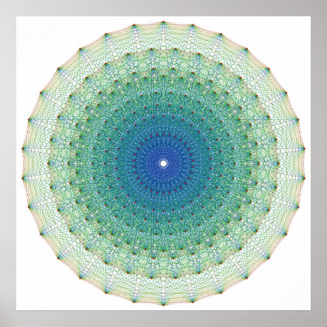 Geometrical Uniform Polytope in E8 Coxeter Plane Poster (Front)