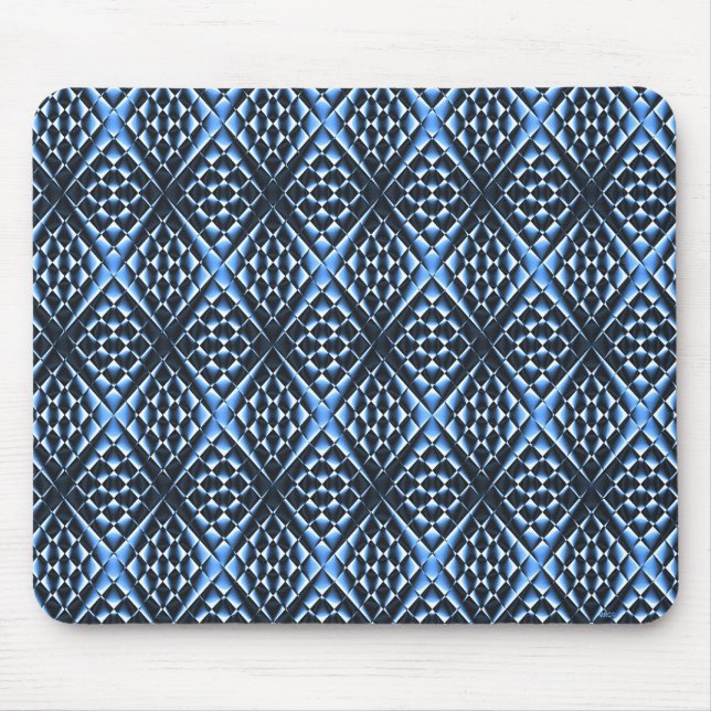 Geometrically Blue.... Mouse Mat (Front)