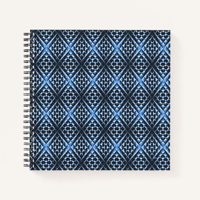 Geometrically Blue.... Notebook (Front)
