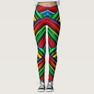 Geometrically fluorescent leggings