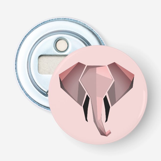 Geometrics Elephant Head  Bottle Opener (Front)