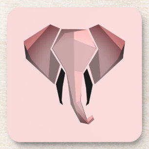 Geometrics Elephant Head  Coaster