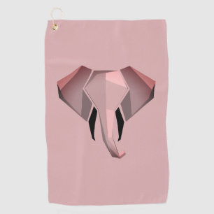 Geometrics Elephant Head Golf Towel