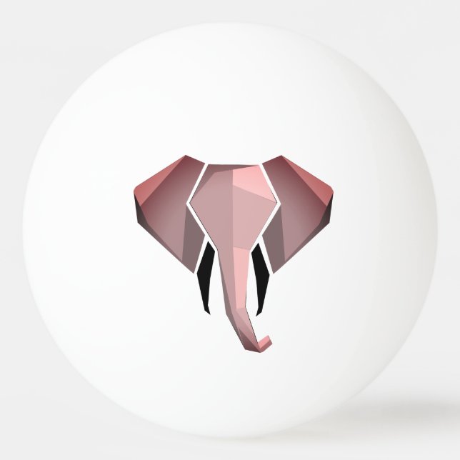 Geometrics Elephant Head  Ping Pong Ball (Front)