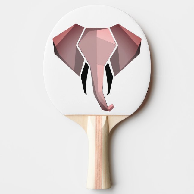 Geometrics Elephant Head  Ping Pong Paddle (Front)
