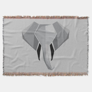 Geometrics Elephant Head Throw Blanket