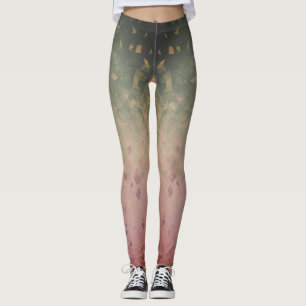 Geometrics - strawberry kiwi leggings