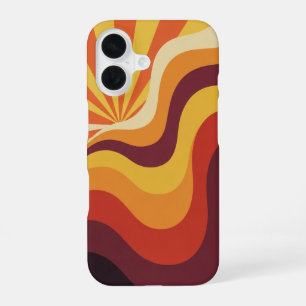 Géométrie Rétro Vague de Soleil iPhone 16 Case