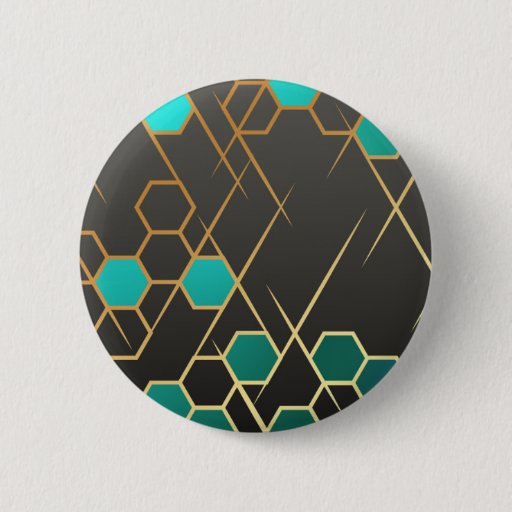 Image of Geometrix Blue 6 Cm Round Badge