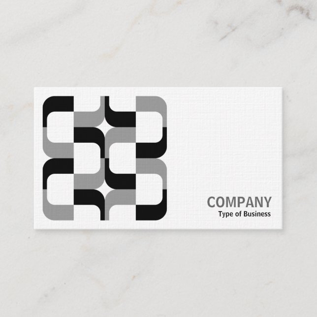 Geometropolis - 020614 - Black and Grey (Linen) Business Card (Front)