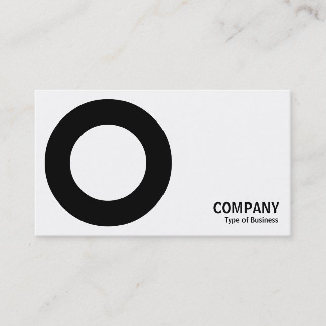 Geometropolis - Bold Circle - Black Business Card (Front)