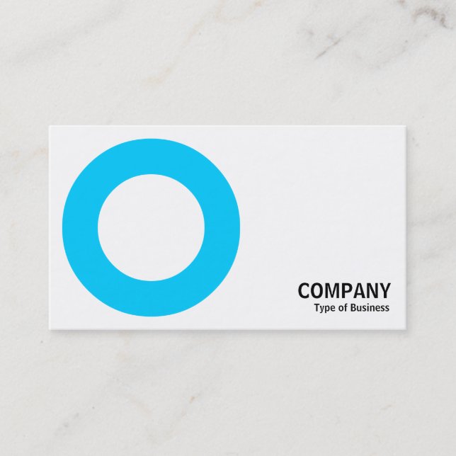 Geometropolis - Bold Circle - Sky Blue Business Card (Front)