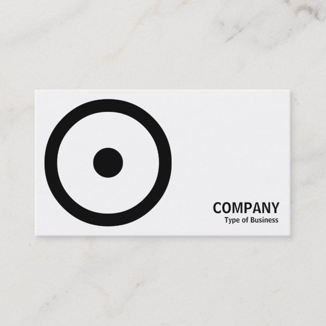 Geometropolis - Centre Spoted Circle - Black Business Card (Front)