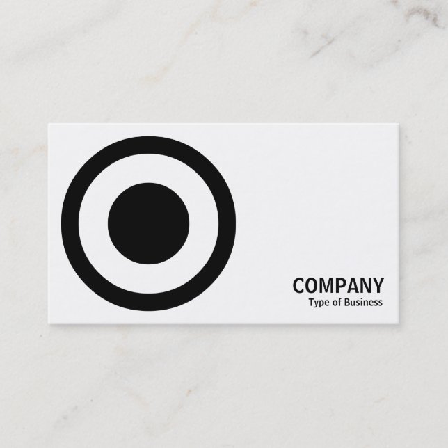 Geometropolis - Centre Spoted Circle II - Black Business Card (Front)