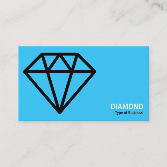 Geometropolis - Diamond - Black on Sky Blue Business Card (Front)