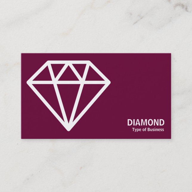 Geometropolis - Diamond - White on Dp Crimson Business Card (Front)